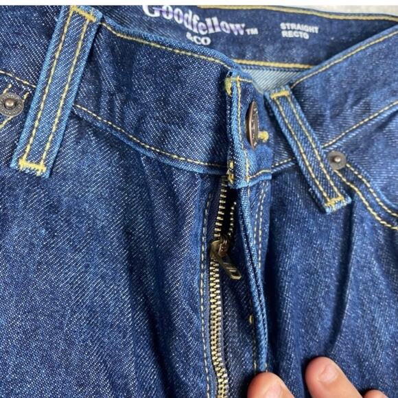 Goodfellow & Co Men’s Straight Fit Jeans 38x32 Dark Wash  Classic Everyday Denim - Picture 3 of 7